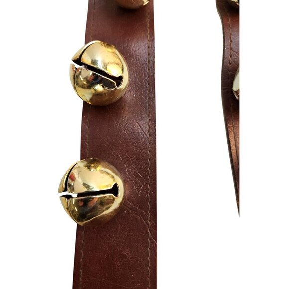 Christmas Holiday Sleigh Bells Set Of 2 For Festive Rustic Western Decor Or Craf - Picture 2 of 7